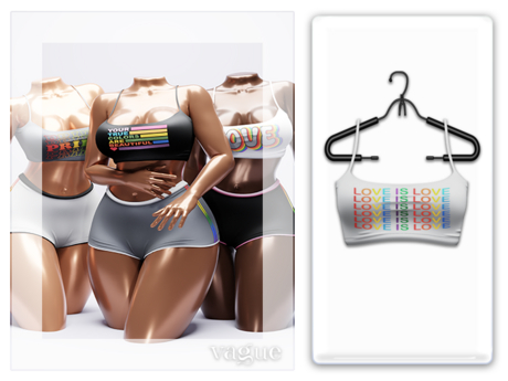 Second Life Marketplace - Vague. Zuri Pride Top - Love Is